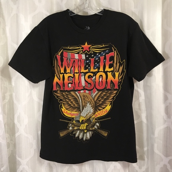🛍2/$14 Willie Nelson T-shirt Shotgun Willie SS - Picture 3 of 7